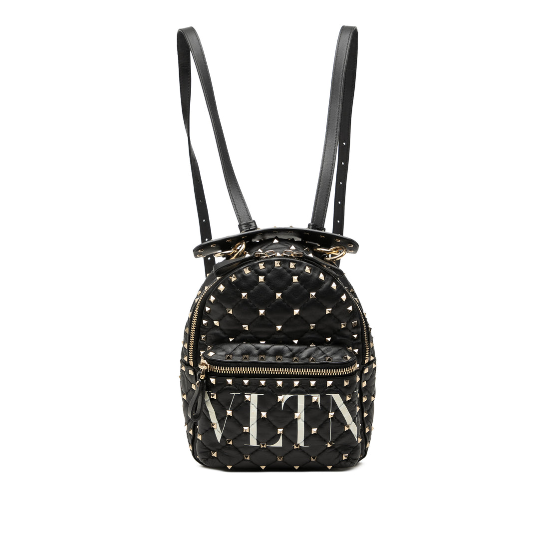 Valentino VLTN Rockstud Spike Sac à dos Mini nappa Noir – vue principale – GABY PARIS