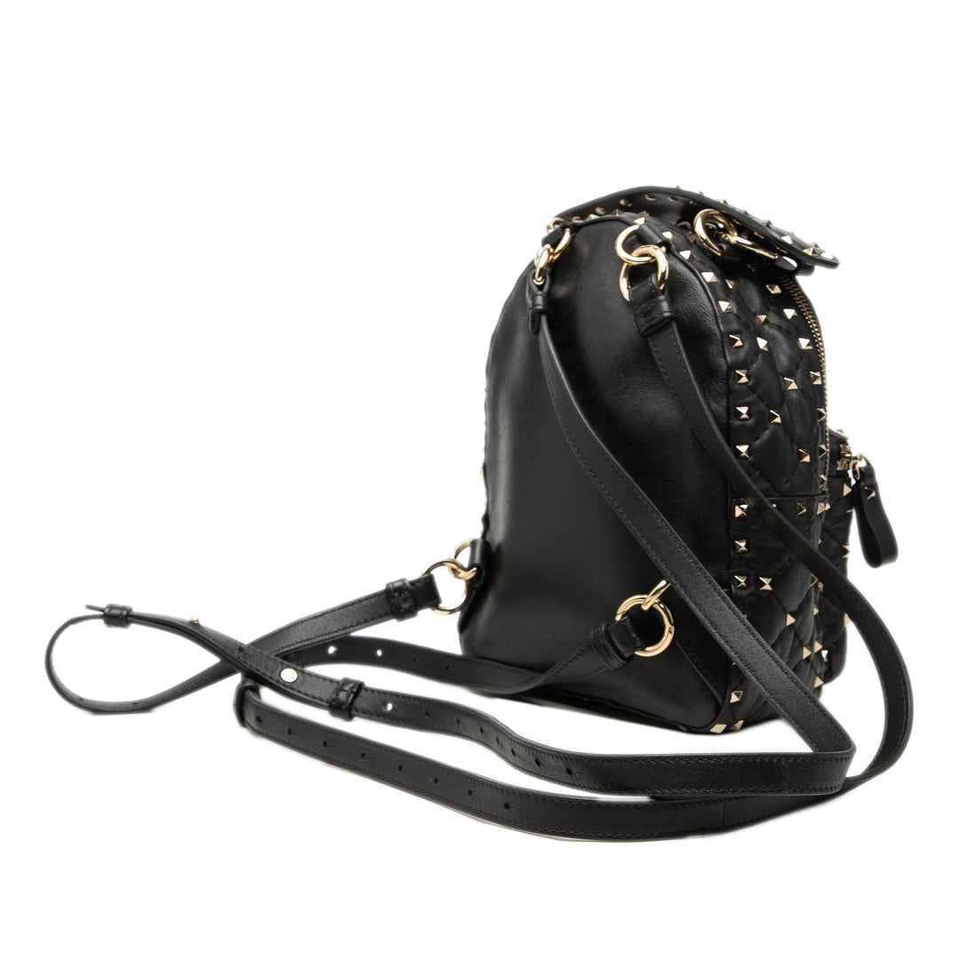 Valentino VLTN Rockstud Spike Sac à dos Mini nappa Noir – vue 2 – GABY PARIS