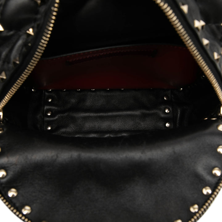 Valentino VLTN Rockstud Spike Sac à dos Mini nappa Noir – vue 4 – GABY PARIS