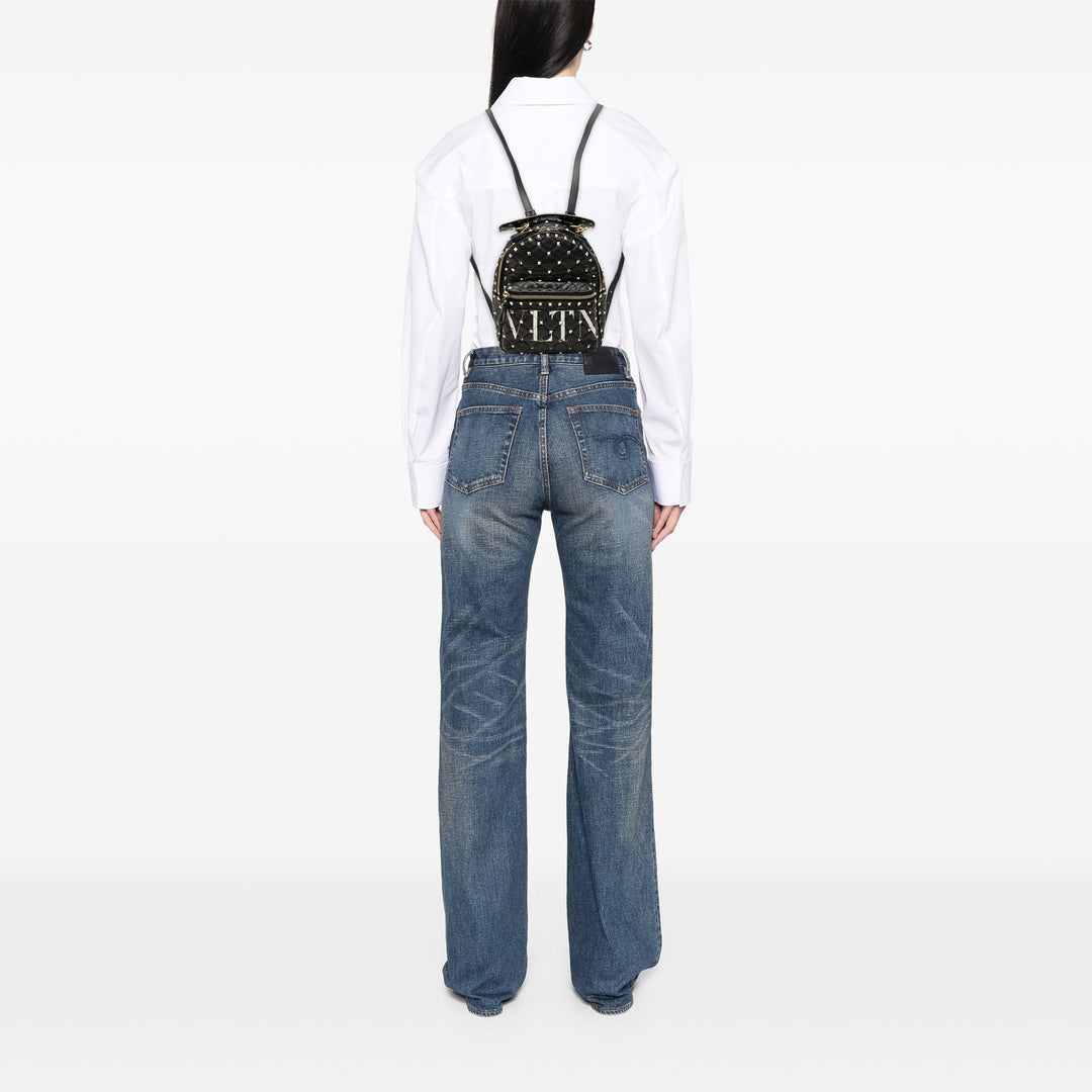 Valentino VLTN Rockstud Spike Sac à dos Mini nappa Noir – vue 6 – GABY PARIS