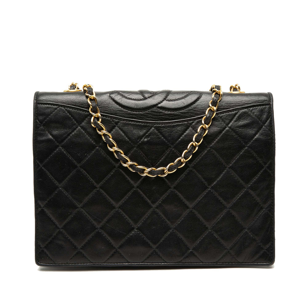 Chanel CC Matelassé Cuir d’agneau Rabat intégral