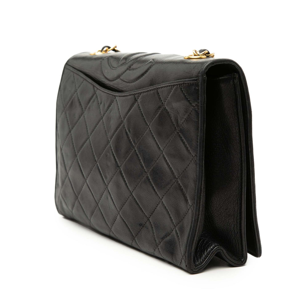 Chanel CC Matelassé Cuir d’agneau Rabat intégral