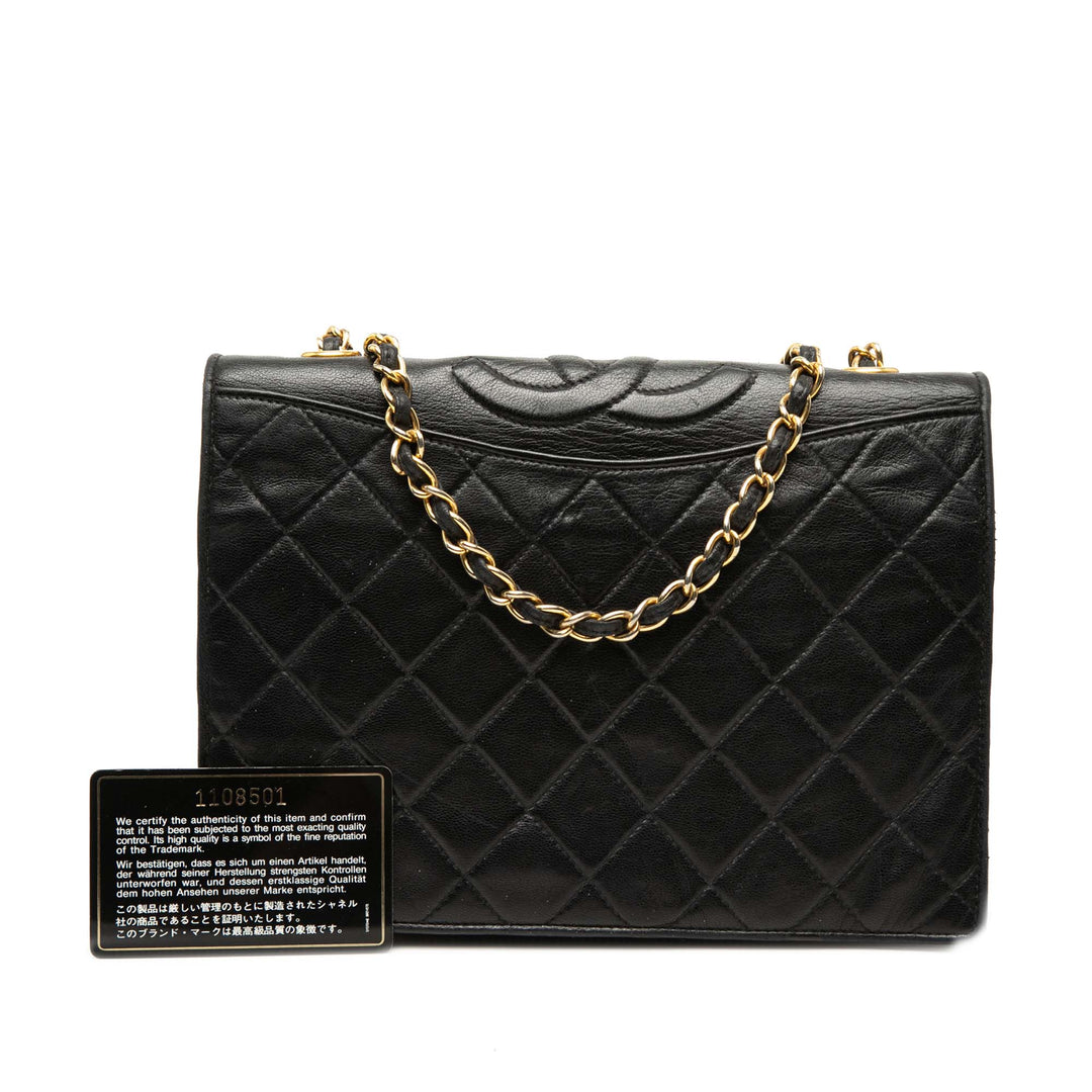 Chanel CC Matelassé Cuir d’agneau Rabat intégral