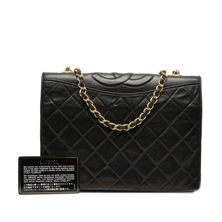Chanel CC Matelassé Cuir d’agneau Rabat intégral