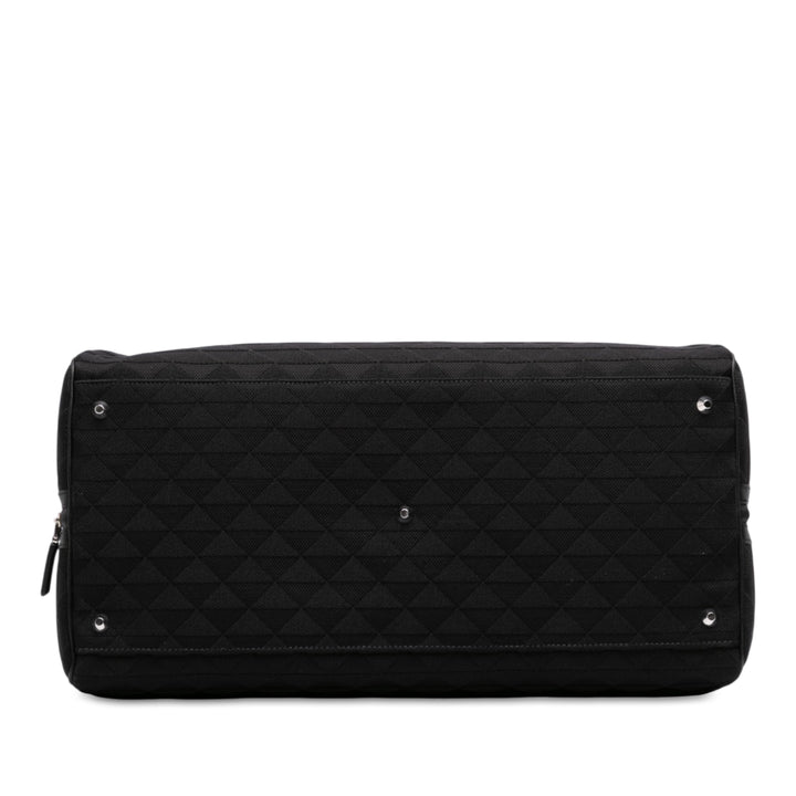 à finitions brodé Sac de voyage Saffiano Noir