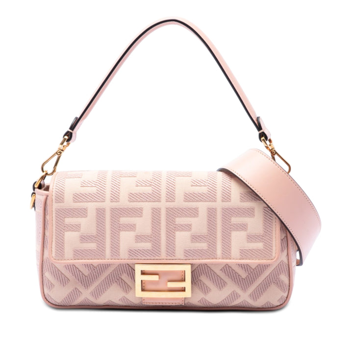 Fendi Zucca brodé Toile Baguette Sac