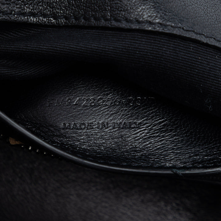 Saint Laurent Medium Chevron Sheepskin Monogram Monochrome College Sac