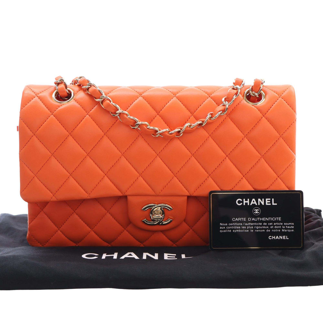 Chanel Medium Classic Cuir d’agneau Double rabat