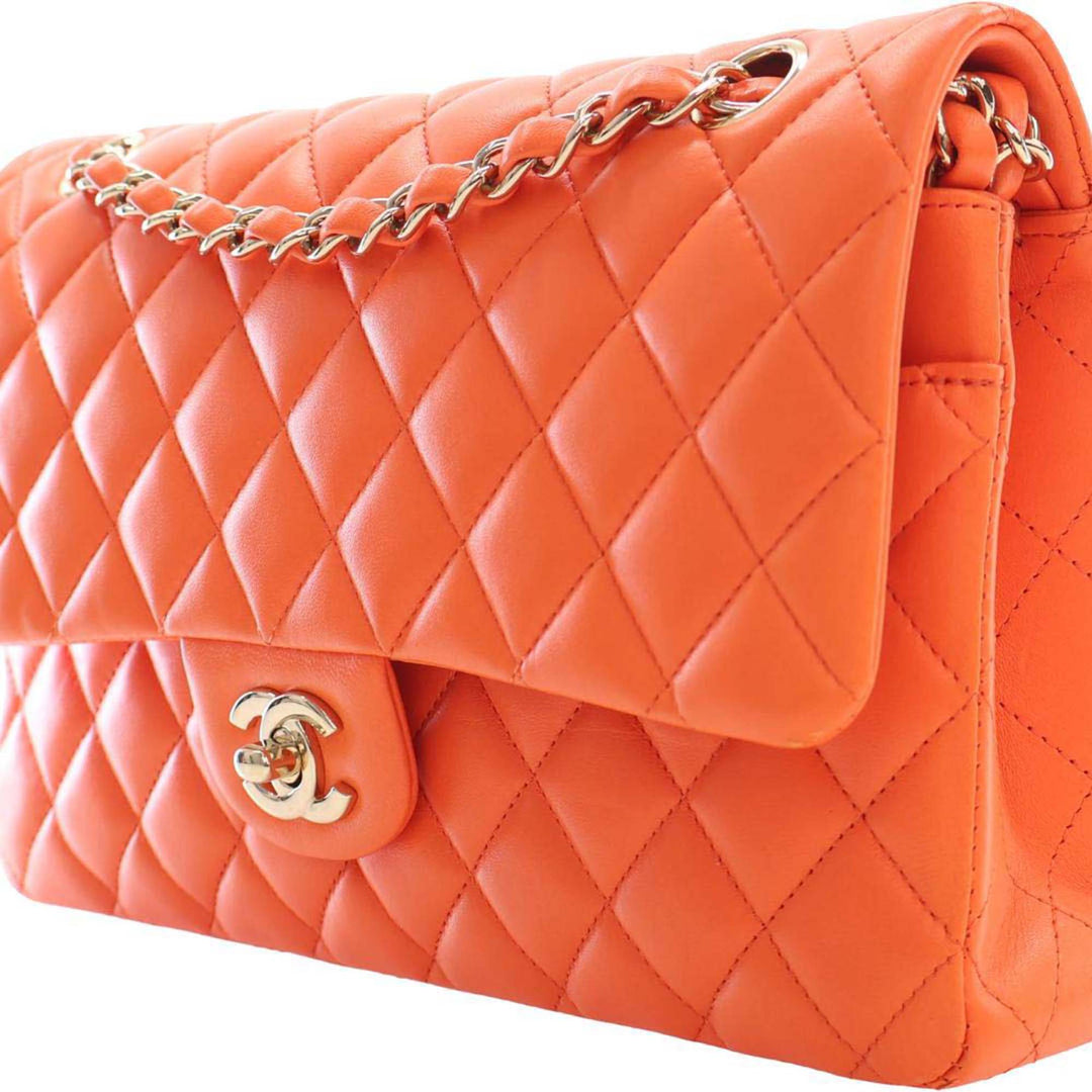 Chanel Medium Classic Cuir d’agneau Double rabat