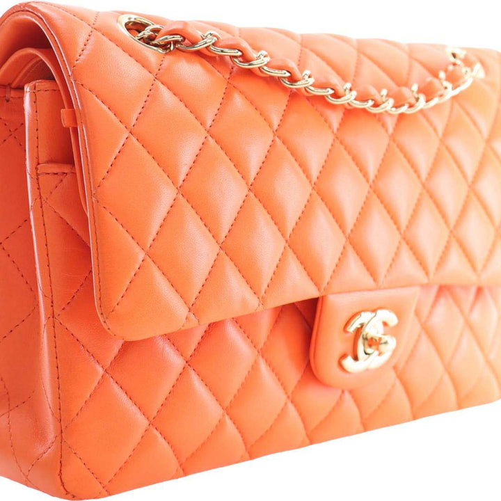 Chanel Medium Classic Cuir d’agneau Double rabat