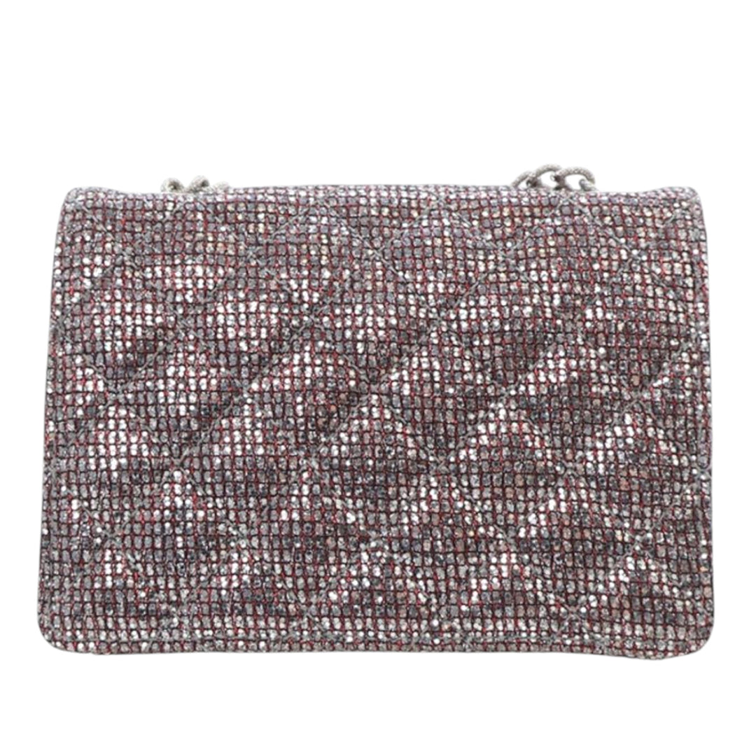 Chanel Mini Glitter Toile Reissue 2.55 Flap Rouge