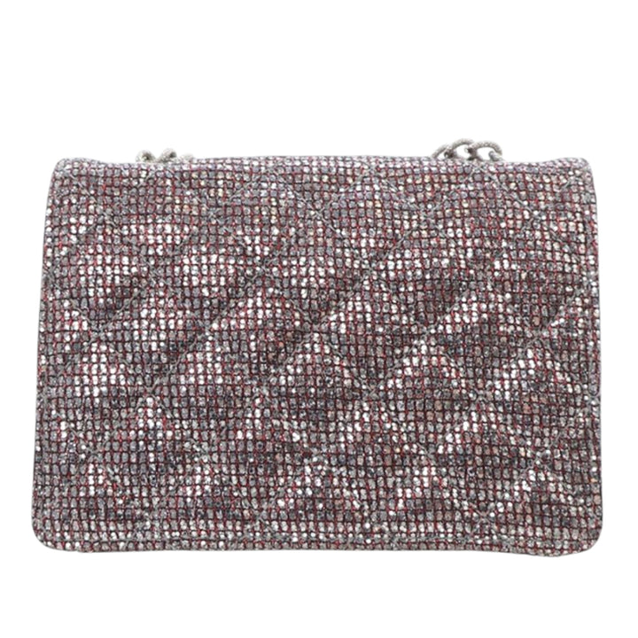Chanel Mini Glitter Toile Reissue 2.55 Flap Rouge