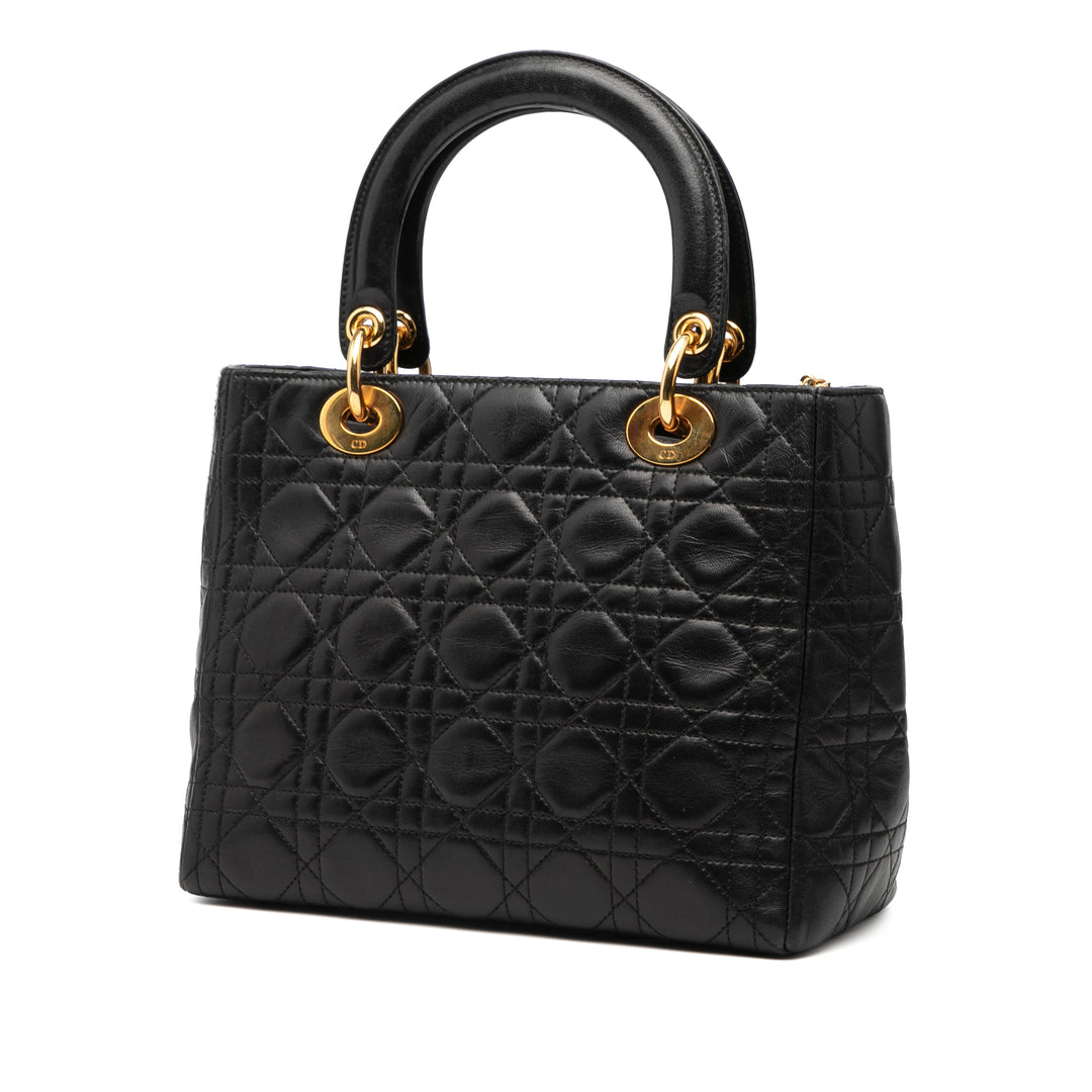Dior Medium Cuir d’agneau Cannage Lady Dior