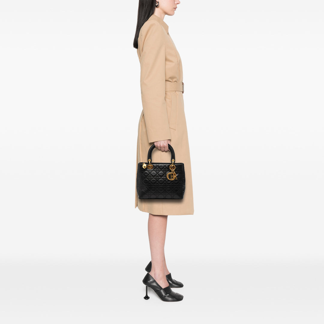 Dior Medium Cuir d’agneau Cannage Lady Dior