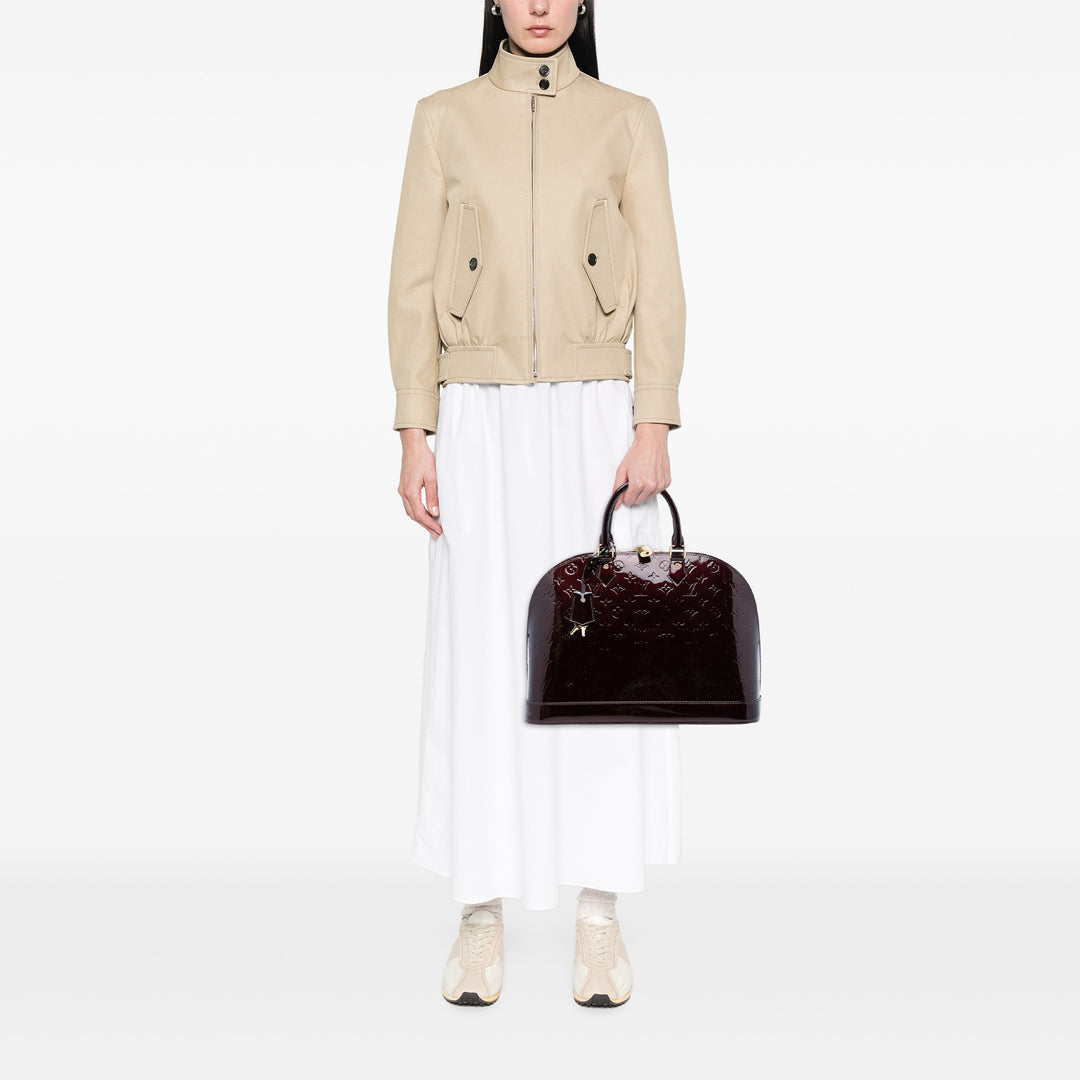 Louis Vuitton Sac à main Alma Monogram GM Cuir verni Violet – vue 5 – GABY PARIS
