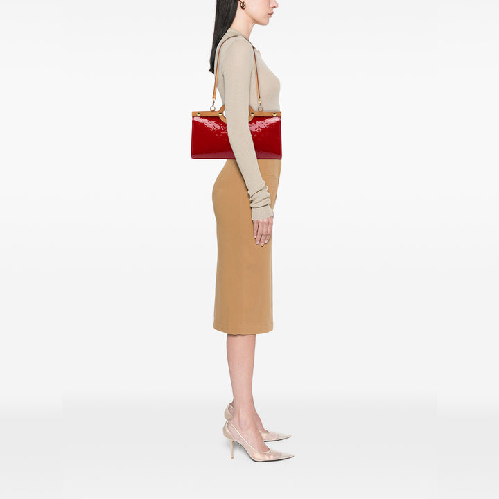 Roxbury Drive Cuir verni Monogram Rouge