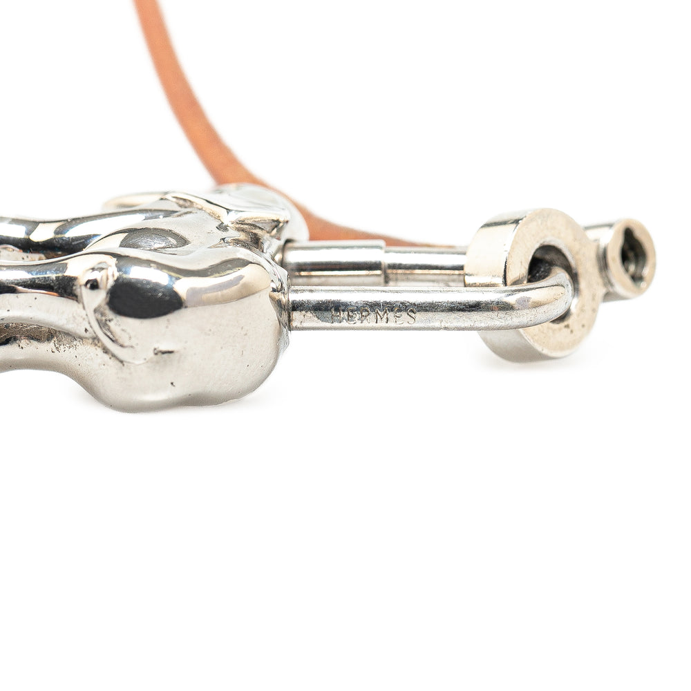 Hermès Palladium Plated Elephant Cadena Choker Necklace Silver - GABY PARIS