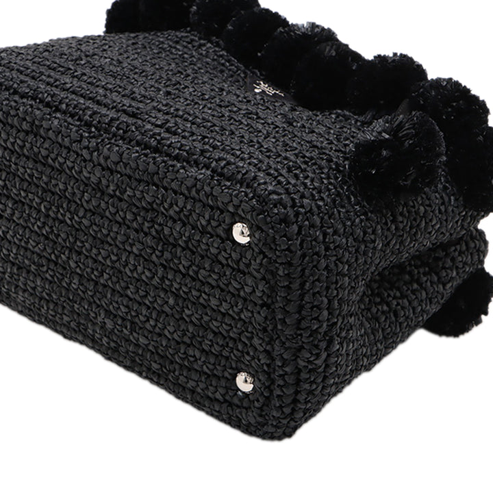 Prada Small Raffia Pompom Sac