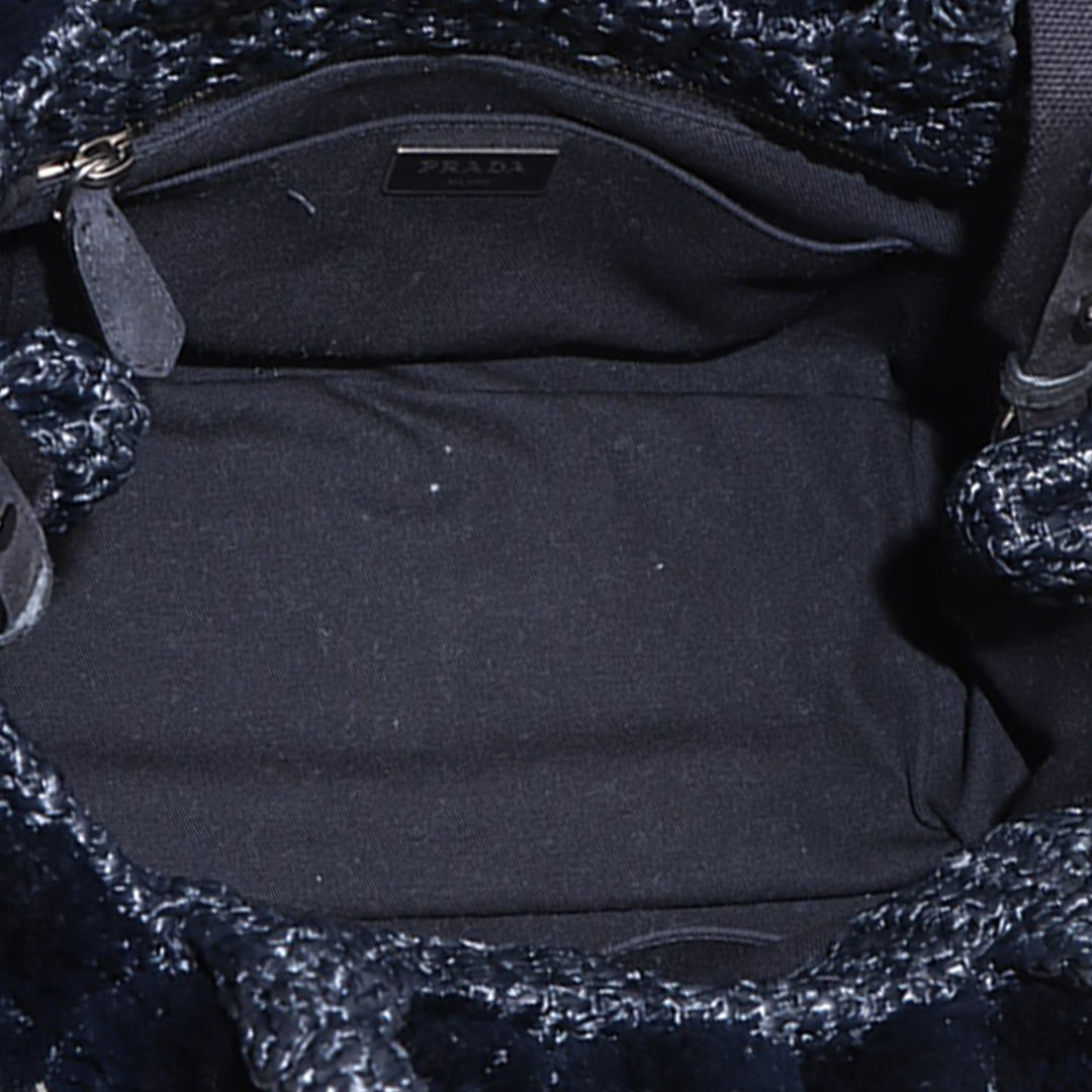 Prada Small Raffia Pompom Sac