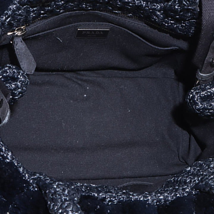 Prada Small Raffia Pompom Sac