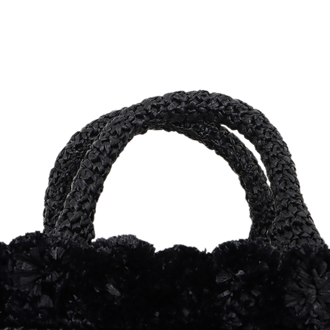 Prada Small Raffia Pompom Sac