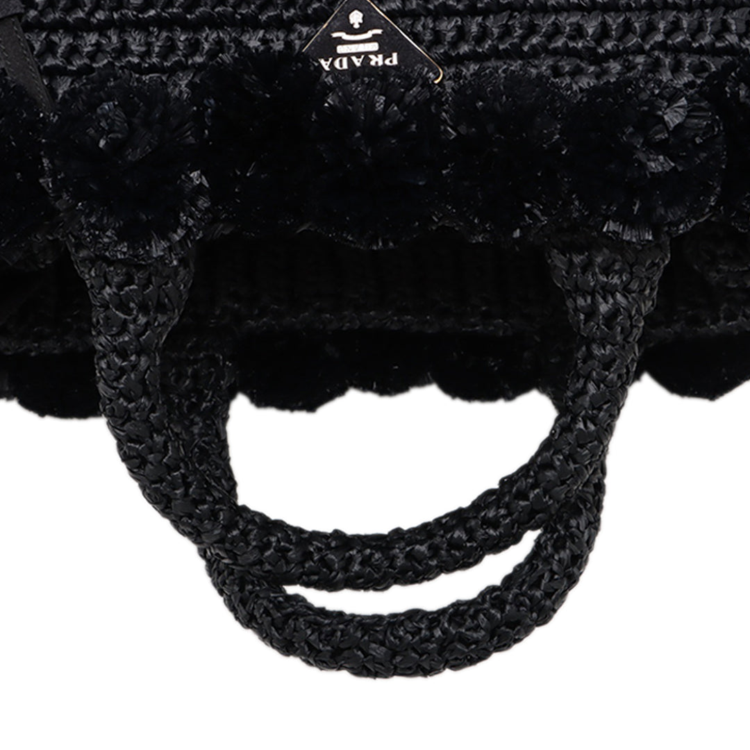 Prada Small Raffia Pompom Sac