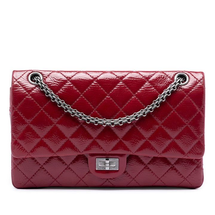 Chanel Matelassé froissé Cuir verni Reissue 2.55 Double rabat 226