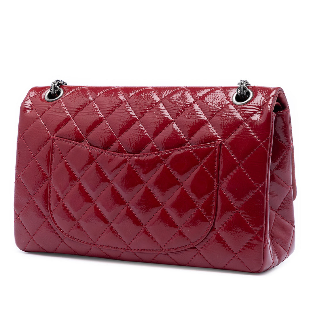 Chanel Matelassé froissé Cuir verni Reissue 2.55 Double rabat 226