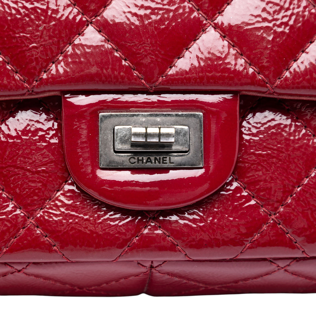 Chanel Matelassé froissé Cuir verni Reissue 2.55 Double rabat 226