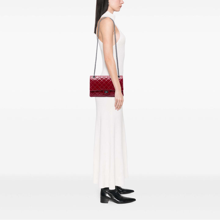 Chanel Matelassé froissé Cuir verni Reissue 2.55 Double rabat 226