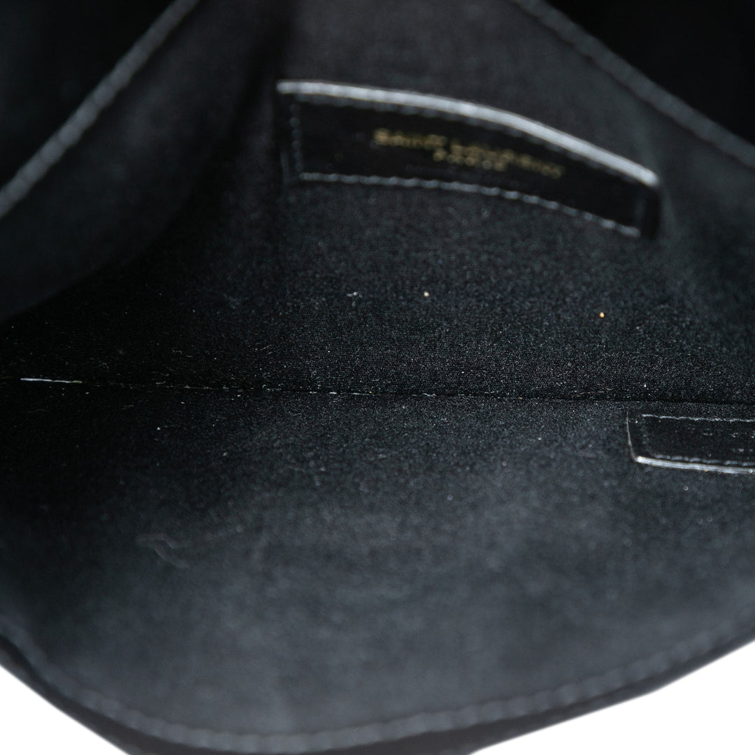 Saint Laurent Baby Smooth brillant Cuir de veau Monogram Uptown Pochette