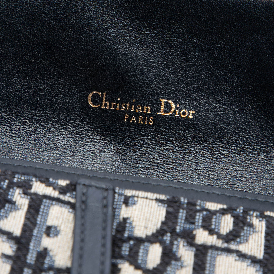 Dior Oblique Toile Saddle Wallet on Chain
