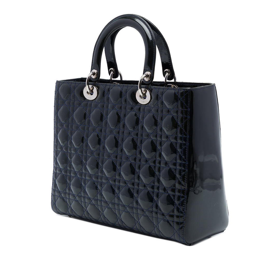 Dior Lady Dior Cannage Grand Bleu – vue 2 – GABY PARIS