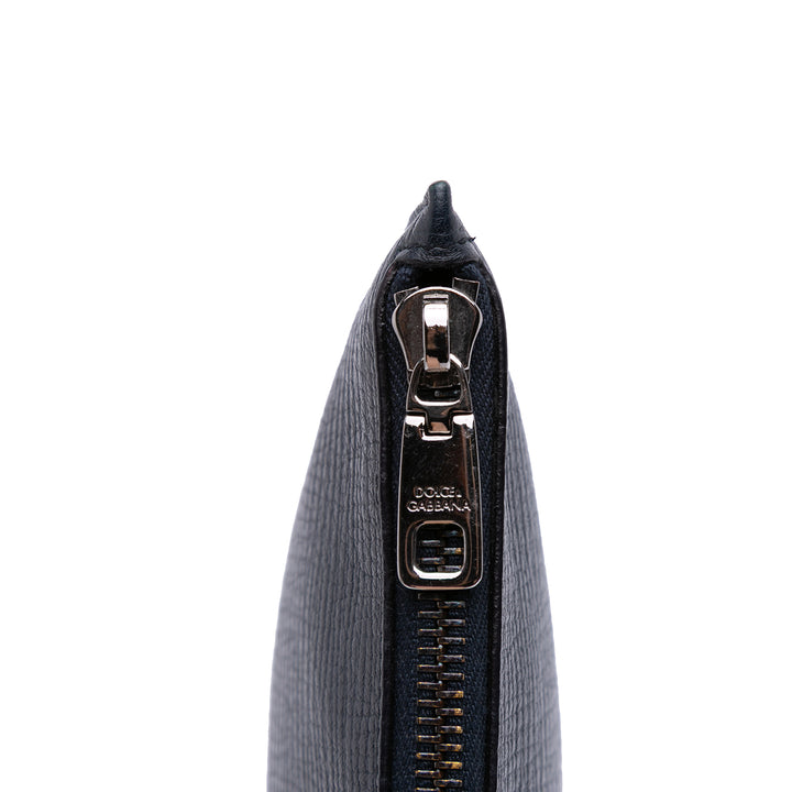 Dolce & Gabbana Cuir DG Family Patch Zip Pochette