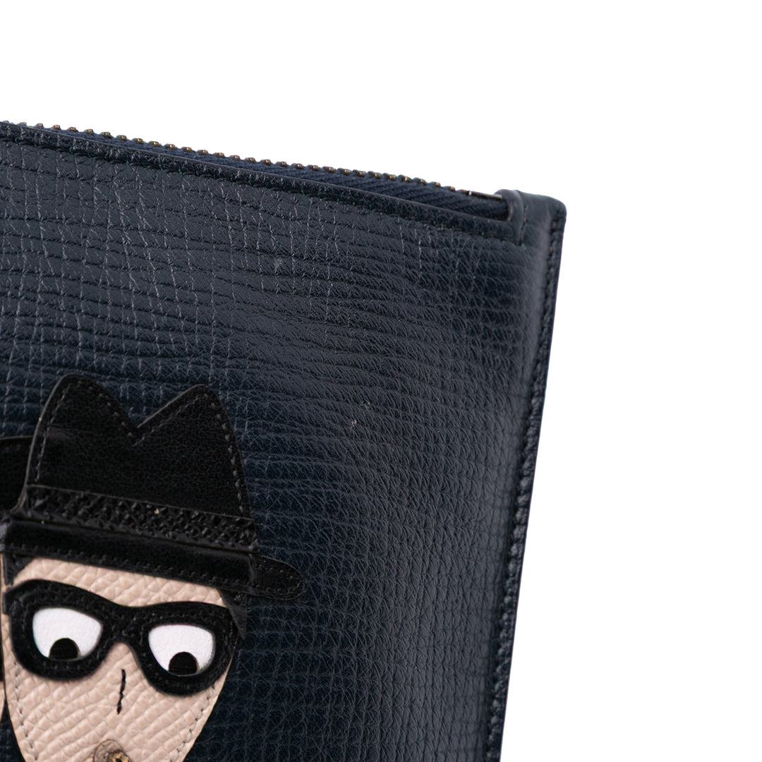 Dolce & Gabbana Cuir DG Family Patch Zip Pochette