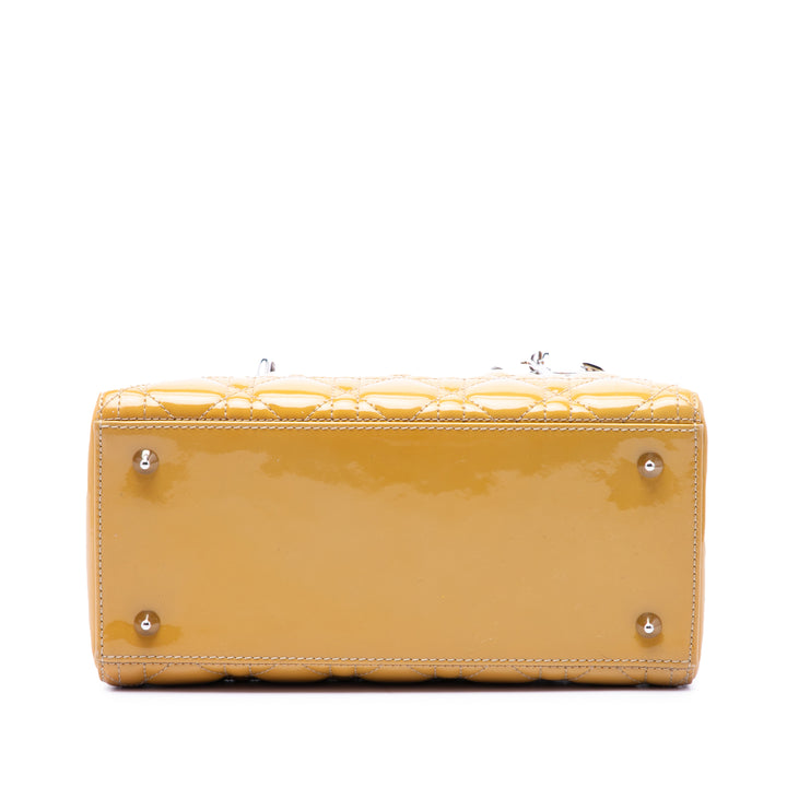 Dior Medium Cuir verni Cannage Lady Dior