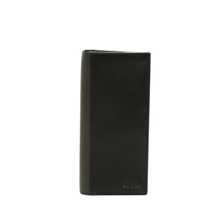 Prada Bicolor Saffiano Bifold Portefeuille long
