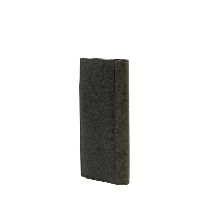 Prada Bicolor Saffiano Bifold Portefeuille long