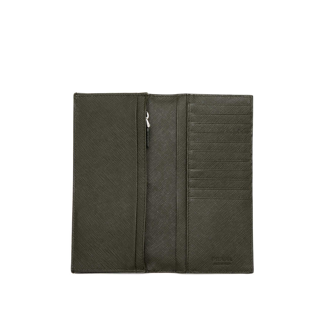 Prada Bicolor Saffiano Bifold Portefeuille long