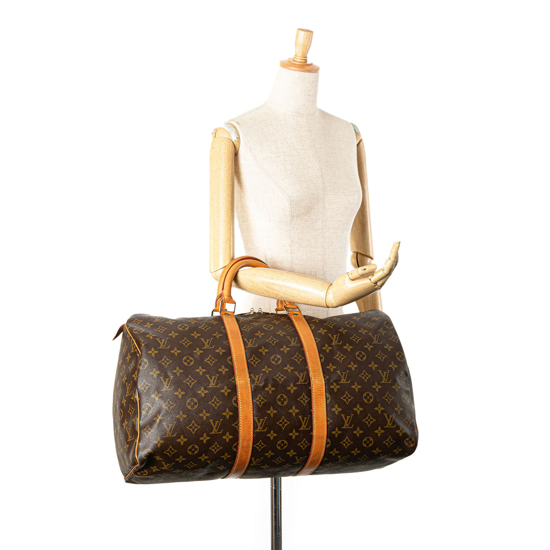 Louis Vuitton Monogram Keepall 50 Marron