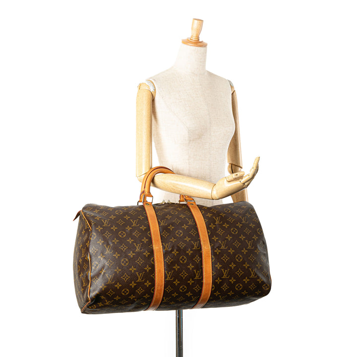 Louis Vuitton Monogram Keepall 50 Marron