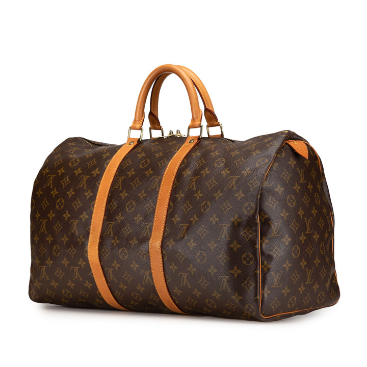 Louis Vuitton Monogram Keepall 50 Marron
