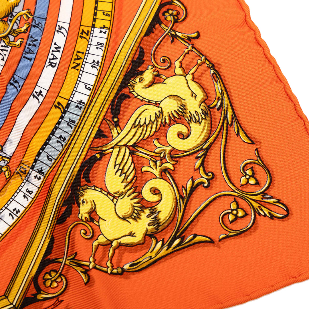 Hermès Carré Dies et Hore 45 Orange – vue 4 – GABY PARIS