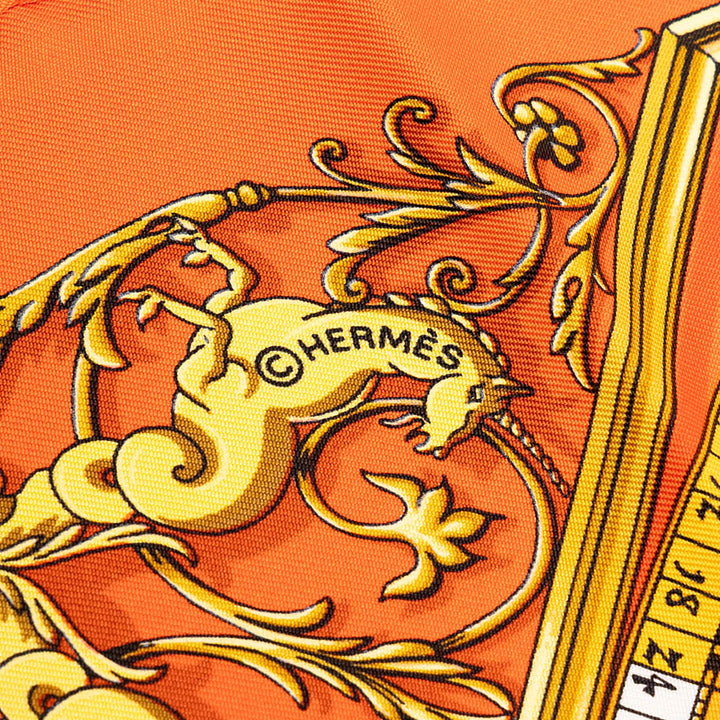 Hermès Carré Dies et Hore 45 Orange – vue 6 – GABY PARIS