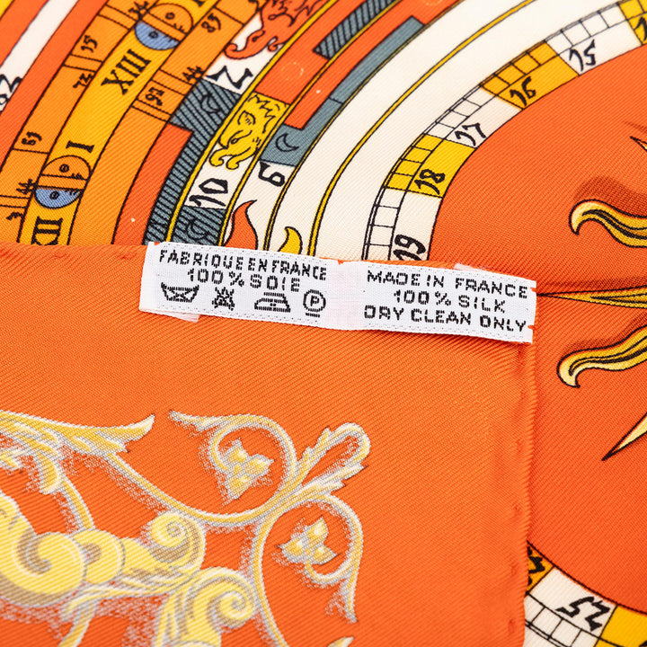 Hermès Carré Dies et Hore 45 Orange – vue 7 – GABY PARIS