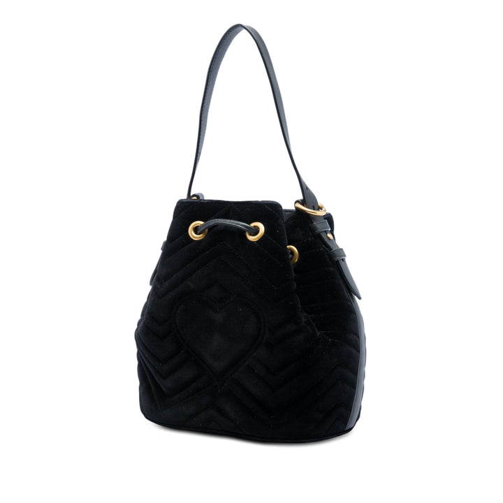 Gucci GG Marmont 2.0 Matelasse Velours Bucket Sac