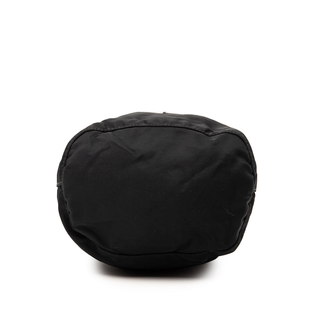 Prada Pochette Cordon Tessuto Noir – vue 3 – GABY PARIS
