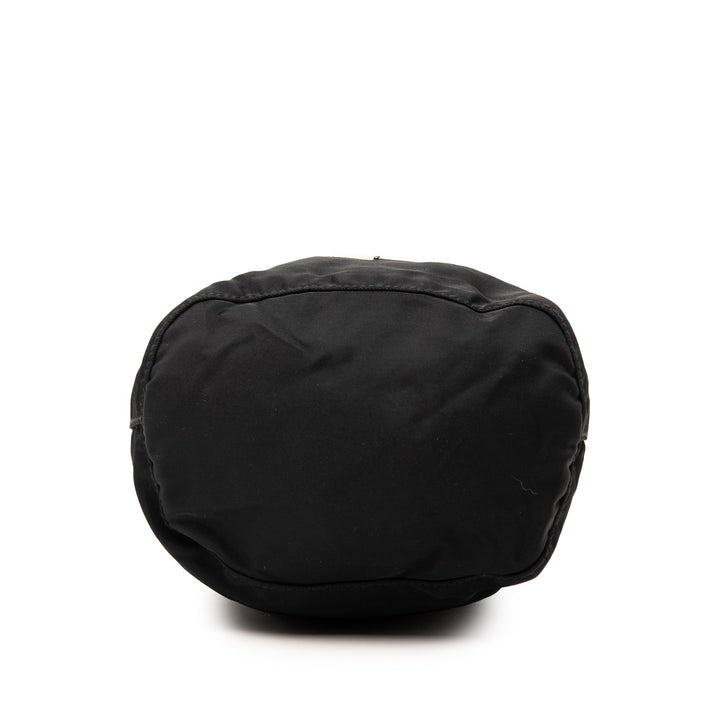 Prada Pochette Cordon Tessuto Noir – vue 3 – GABY PARIS