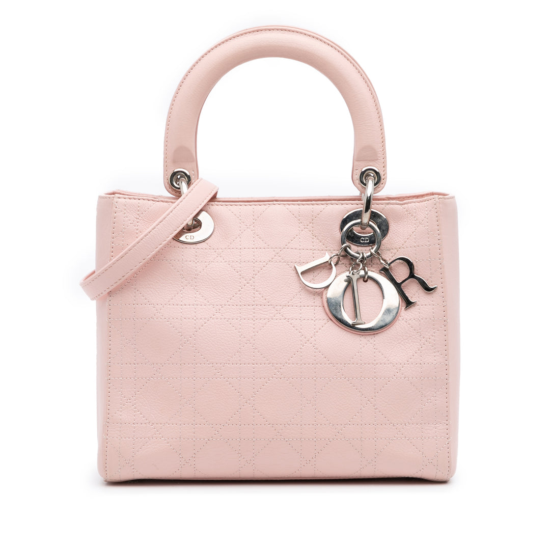 Dior Medium Cuir de veau Cannage Surpiqué Lady Dior – GABY PARIS Authentique