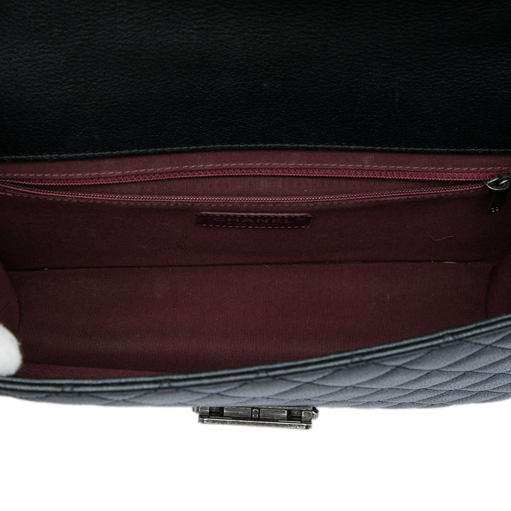 Chanel Matelassé CC University à rabat Moyen Cuir de chèvre Noir – vue 4 – GABY PARIS